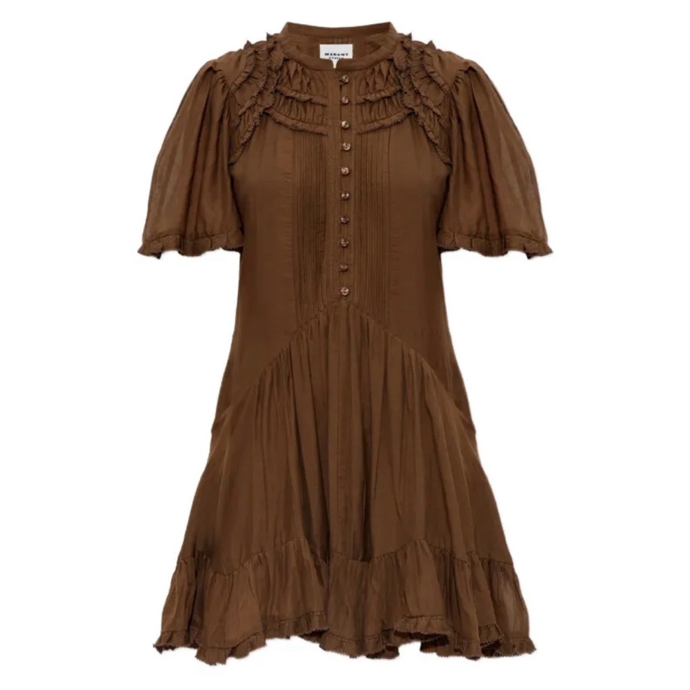 NWT Isabel Marant Ruffled Boho Celyana Mini Dress - Picture 3 of 15